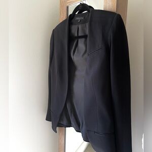 Theory black cotton blazer